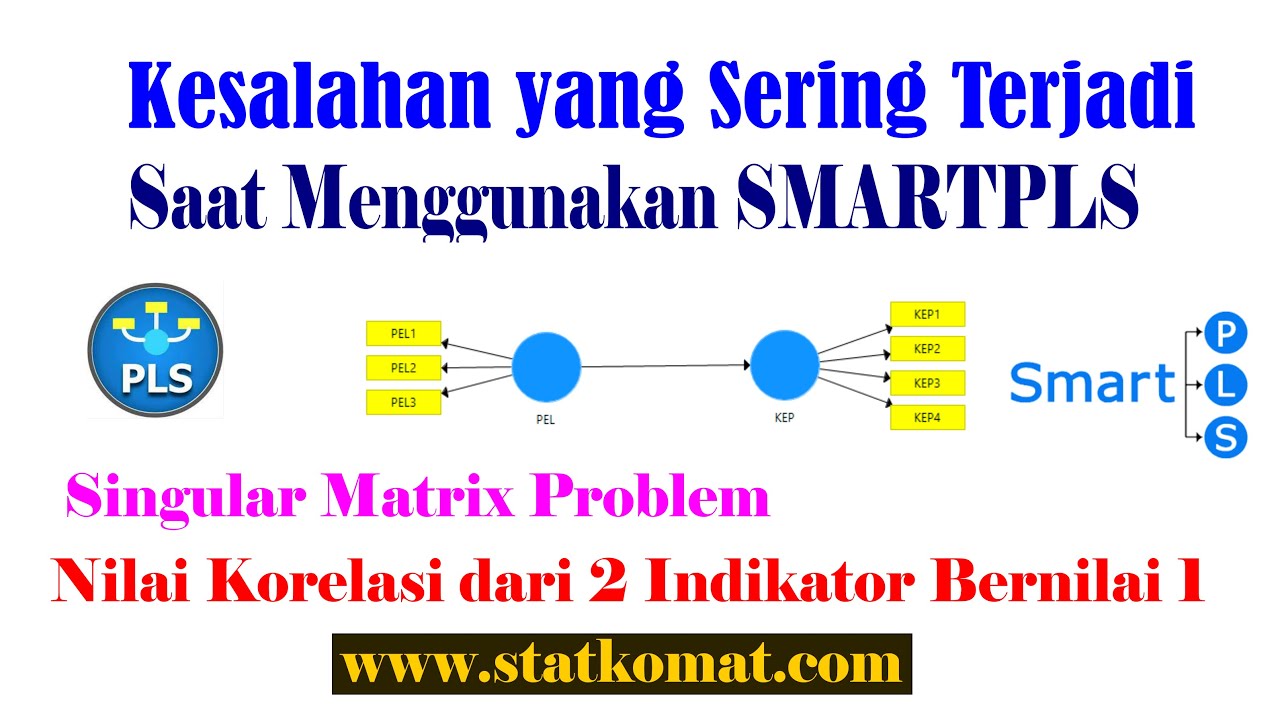 pls sem smartpls kendala singular matrix problem, korelasi 1