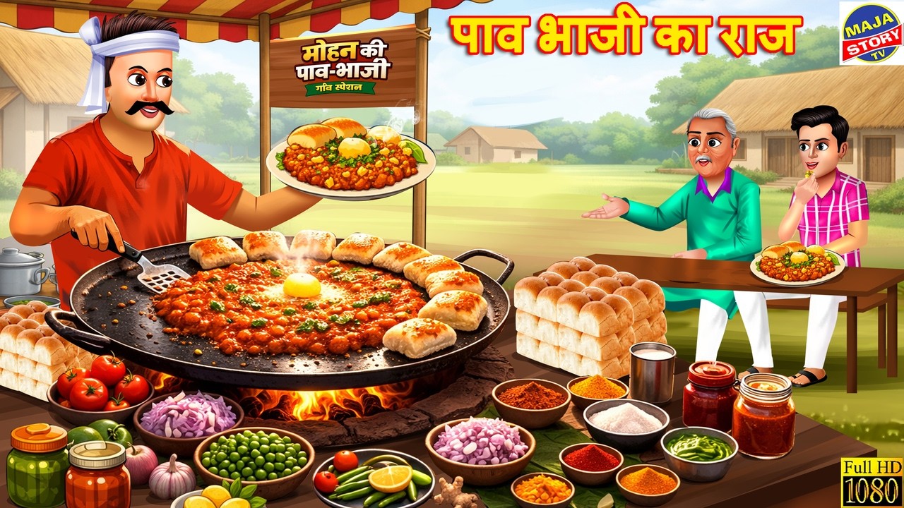 पाव भाजी का राज | Pav Bhaji ka Raaz | Hindi Kahani | Moral Stories | Cartoon Video | Kahaniya |Story