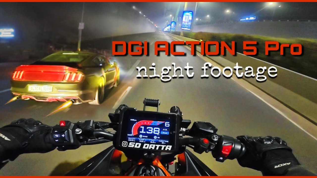 DJI ACTION 5POR NIGHT FOOTAGE #ktmduke #action5pro #dji #djiaccessories #bikerlife #ktmduke390#duke 
