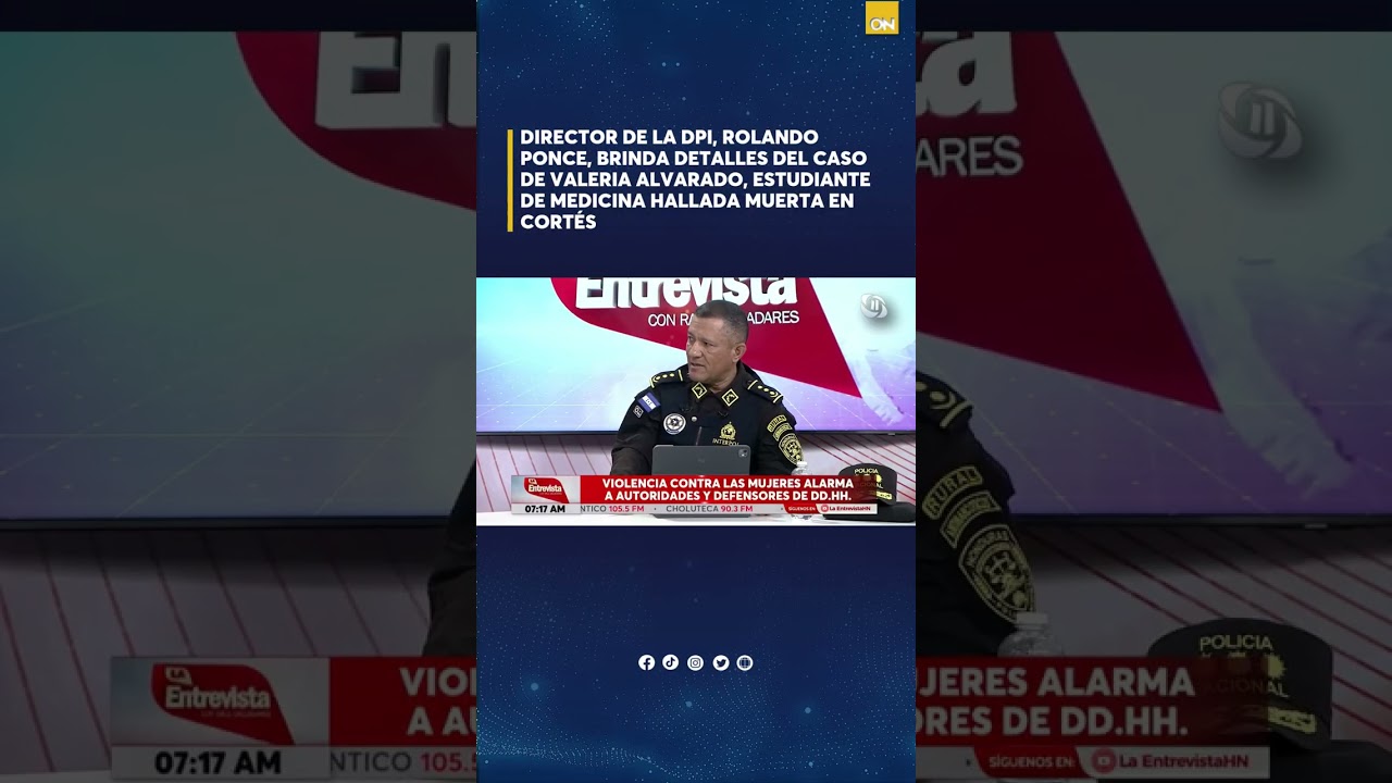 Director de DPI, brinda detalles del caso Valeria Alvarado, estudiante de medicina muert* en Cortés