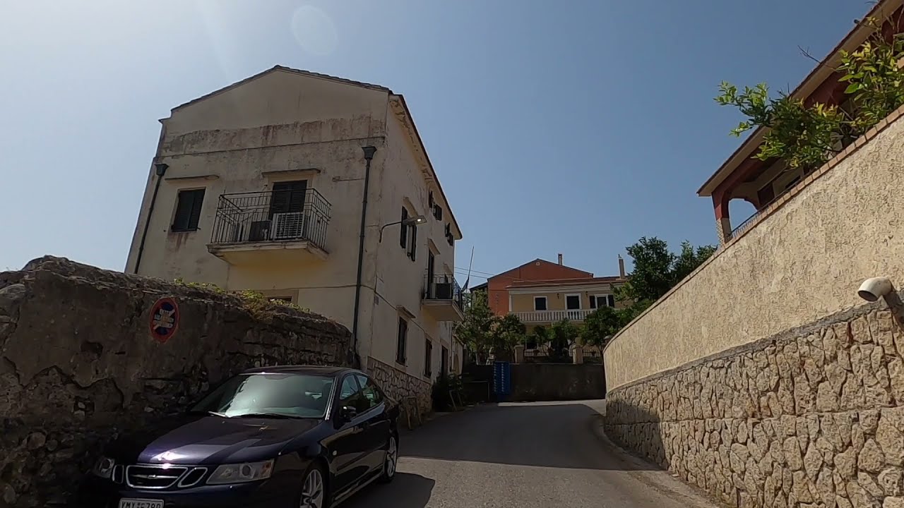 Grèce Corfou Liapades centre ville, Gopro / Greece Corfu Liapades City center