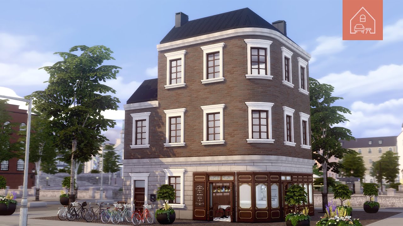 London Boutique Hotel 🇬🇧 | The Sims 4 Businesses & Hobbies Speed Build in 4K ✨ | No CC