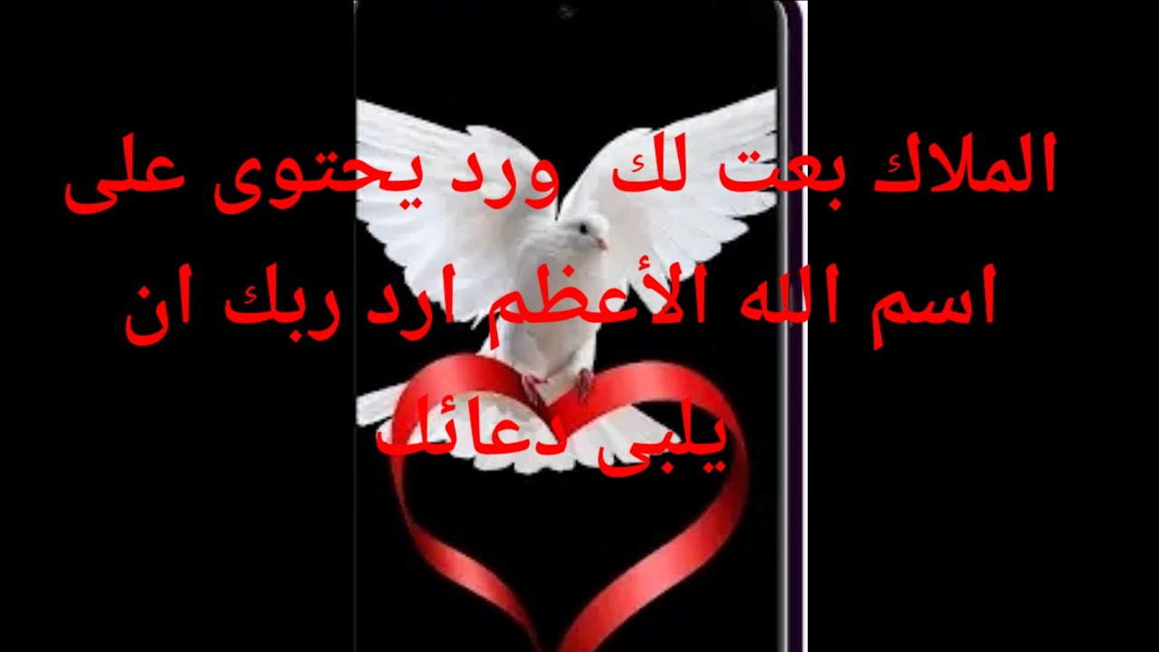 الملاك بعت لك ورد يحتوى على اسم الله الأعظم أراد ربك أن يلبى ندائك ودوعائك