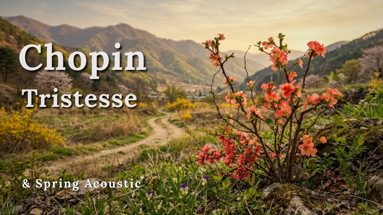 [2 HOURS] Relaxing Piano & Classical Guitar 🌸 Chopin 'Tristesse' | Spring Healing BGM
