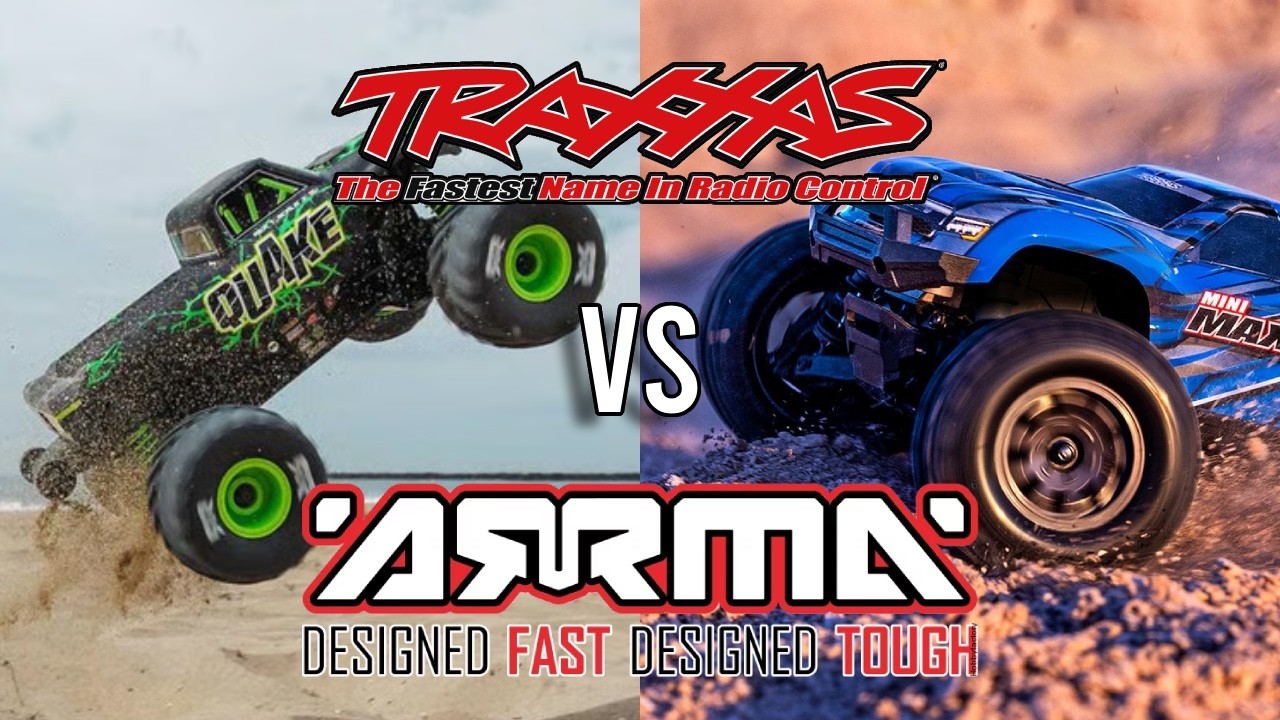 Traxxas Mini Maxx VS Arrma Quake Grom!!