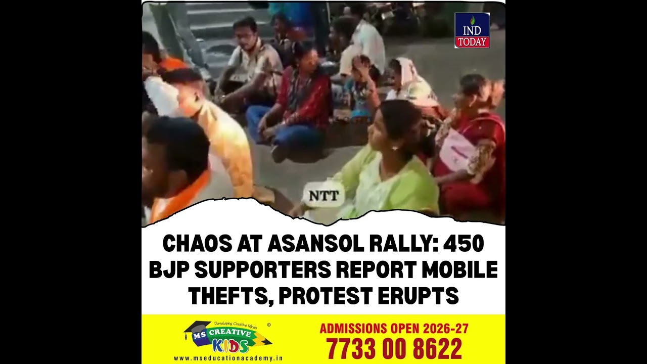 Chaos At Asansol Rally: 450 BJP Supporters Report Mobile Thefts, Protest Erupts