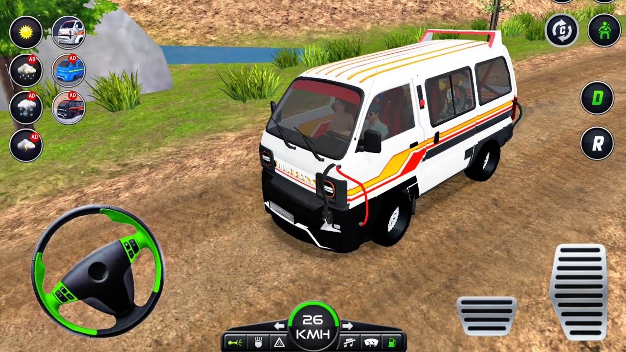 Modified Maruti Omni Van Minibus Off-Road Driving : Van Driving Simulator 3D : Android Gameplay