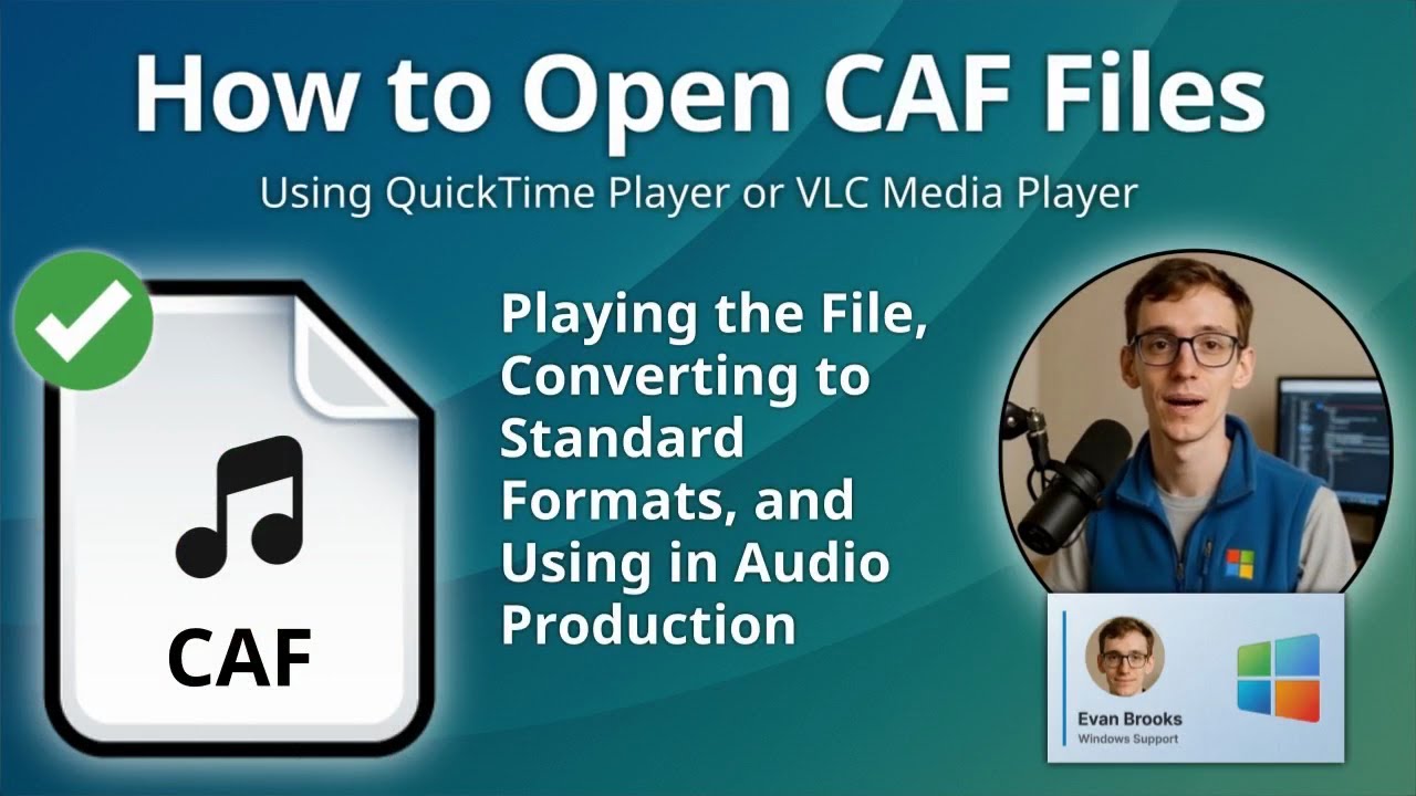 Как открыть файлы CAF (QuickTime Player или VLC Media Player)