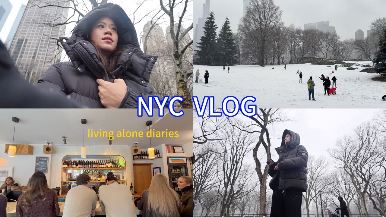 NYC living alone diaries| 留學生寒假的最後幾天＆紐約下雪了