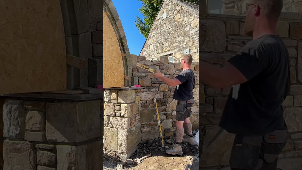 Building stone walls #stonemasonry