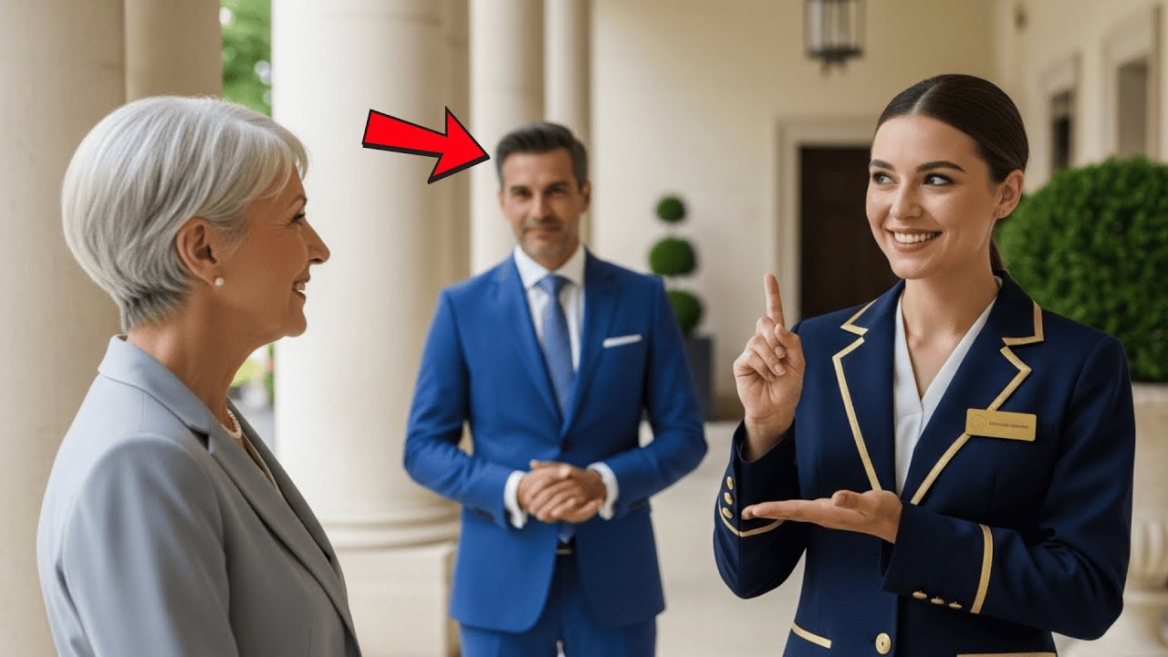 Receptionist Timida Salutò La Madre Sorda Del Miliardario In Segni — Senza Sapere Che Lui Guardava