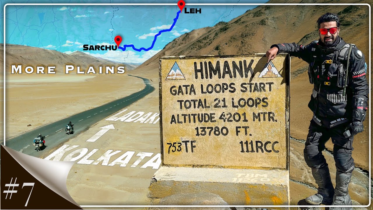 Sarchu to Leh Ladakh | Dangerous Ghata Loop and Tanglang La Pass | Kolkata to Ladakh Bike Trip | EP7