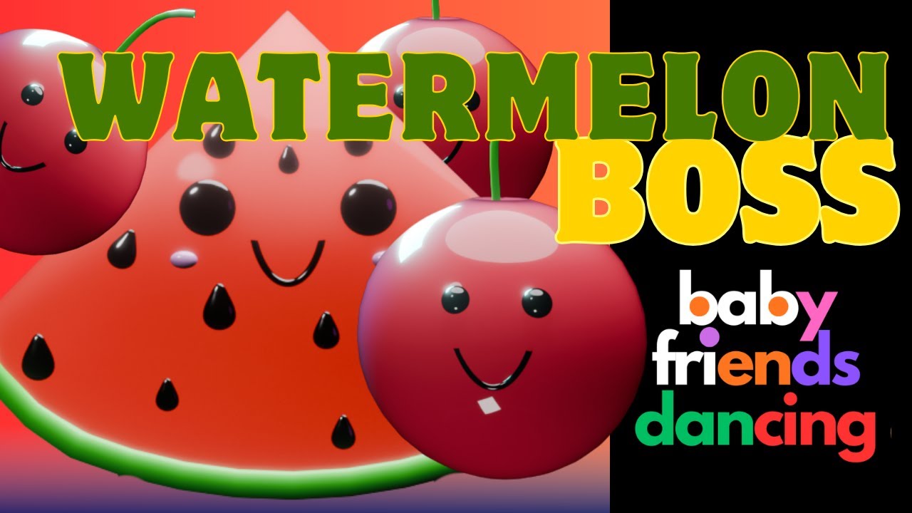 The Watermelon Boss & His Cherry Bodyguards 🍉🍒🕶️ Dancing Loop (Cute 3D Animation)