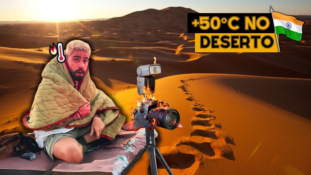DORMI no meio do DESERTO do THAR na Índia!