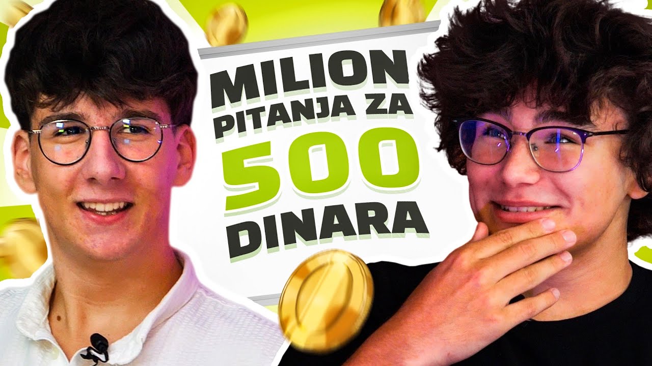 Pitanje ZA PROSEK | MILION Pitanja Za 500 DINARA