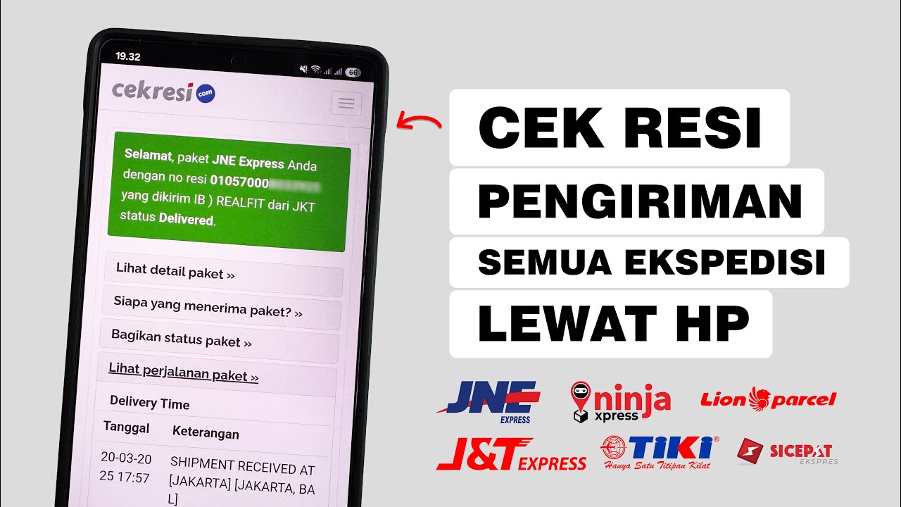 Cara Melacak Resi Pengiriman Paket Semua Ekspedisi di HP - Cek Nomor Resi Paket