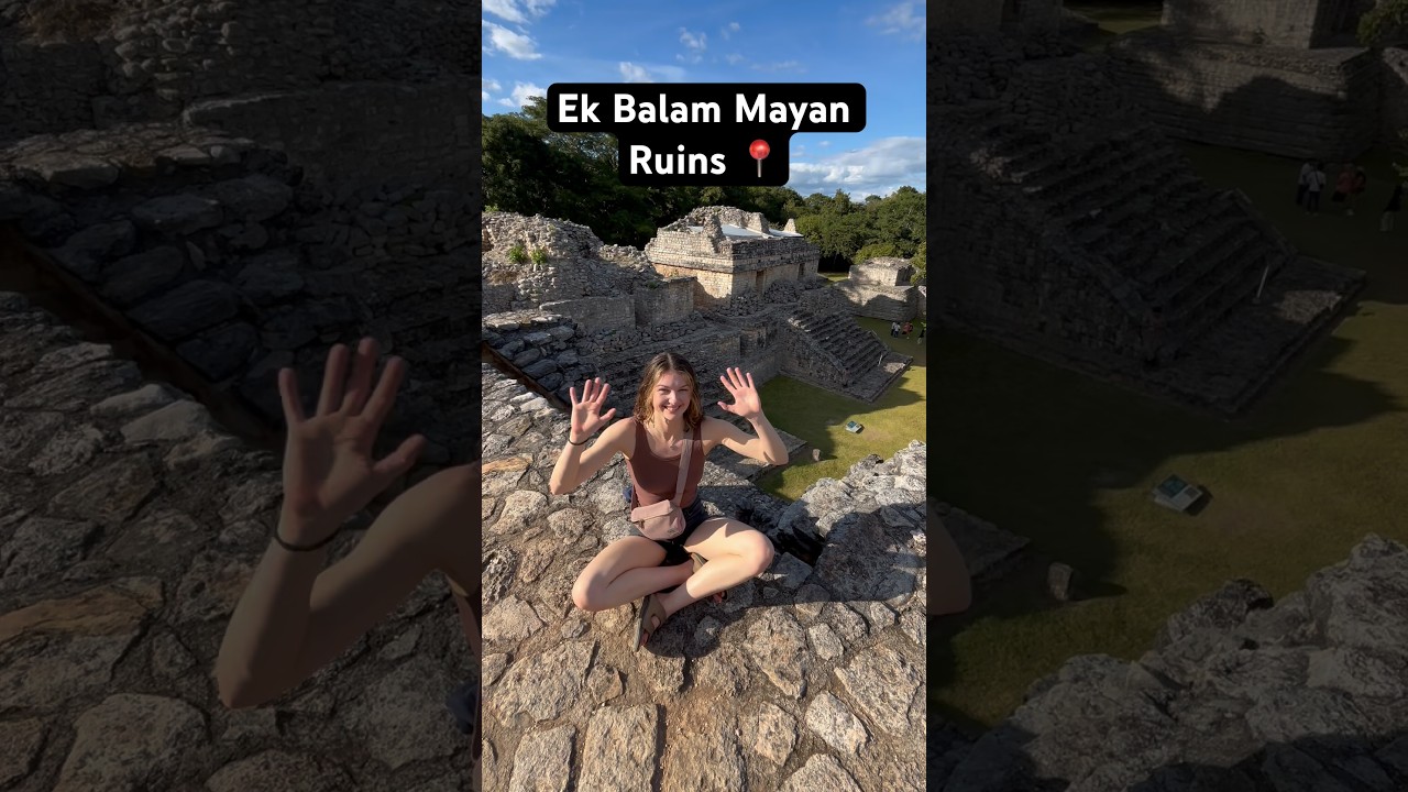 Join me in the Ek Balam ruins. An ancient Mayan civilization architectural site.