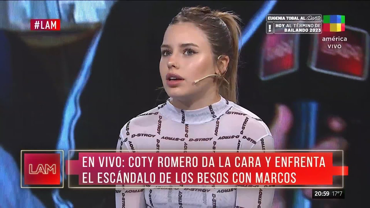 Coty Romero habló del escándalo por el beso con Marcos Ginocchio
