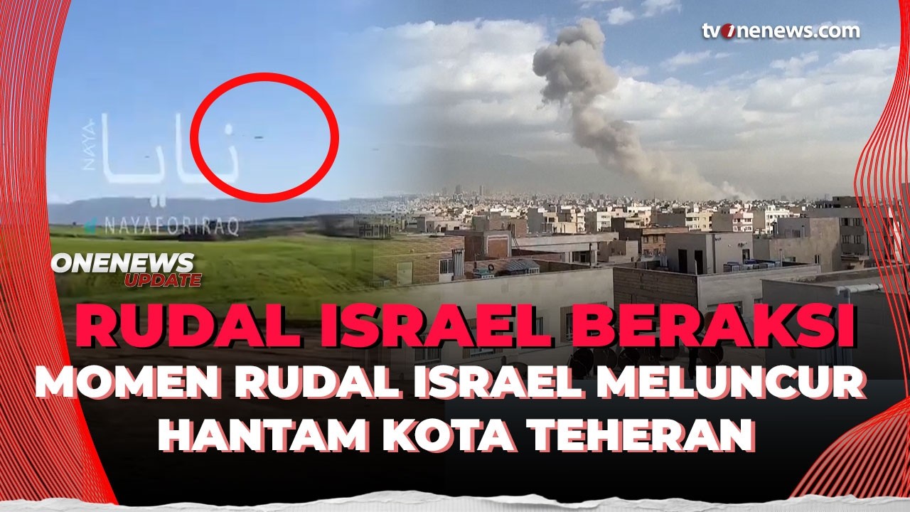 Viral! Detik-detik Diduga Rudal Israel Meluncur Lewati Irak Sebelum Hantam Teheran | Onenews Update
