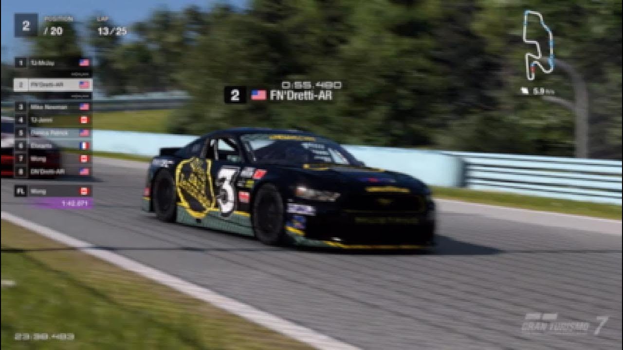 Gran Turismo 7 - NASCAR, Watkins Glen, 25 Laps