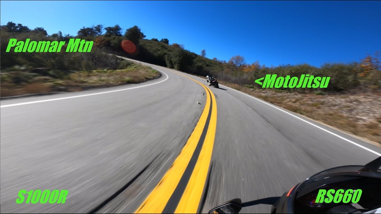 Chasing MotoJitsu on his 1000cc - Palomar South Grade on my RS660 😬 Need more powah!!
