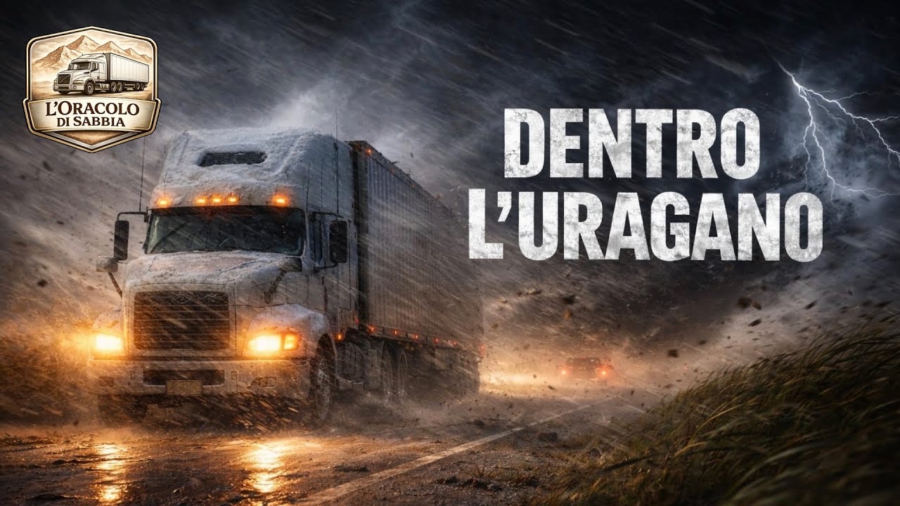 Ciclone si o ciclone no, il camion esce ugualmente per il suo giro! 😱