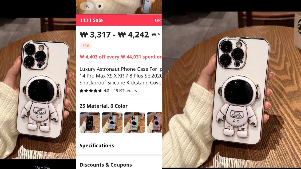 UNBOXING LUXURY ASTRONAUT PHONECASE FOR IPHONE 13 MINI FROM ALIEXPRESS