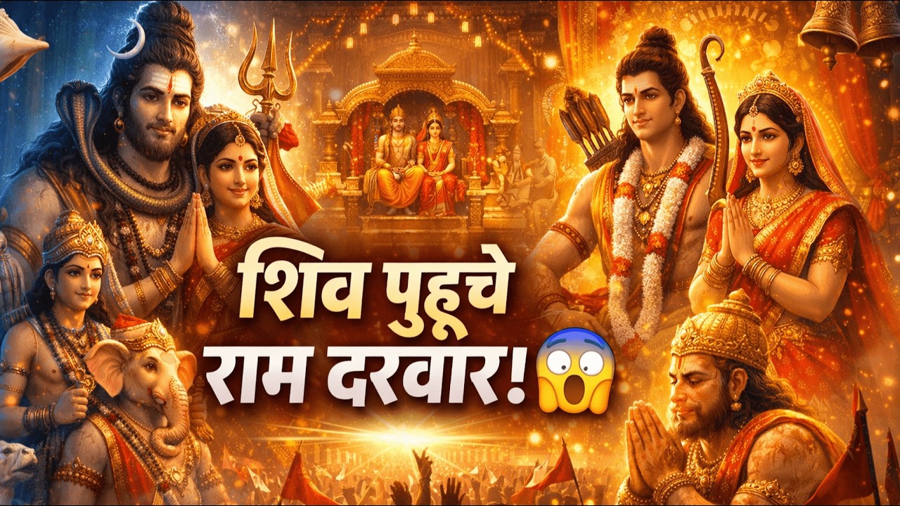 शिव-पार्वती विवाह में आए श्री राम, सीता और हनुमान 🙏 हर हर महादेव