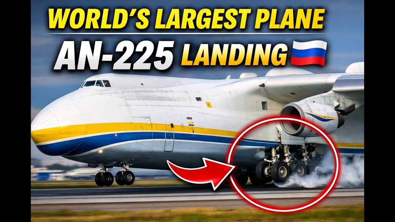 Antonov An-225 Mriya Lands in Russia with Special Military Cargo | Epic Landing