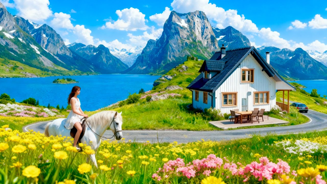 Swiss Villages + Relaxing Music , 4K Part 3