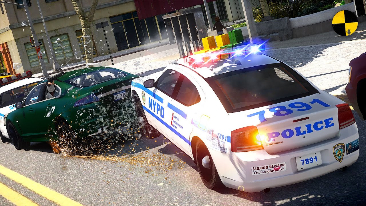 GTA 4 Crazy Police Chase Crash Compilation Ep.3