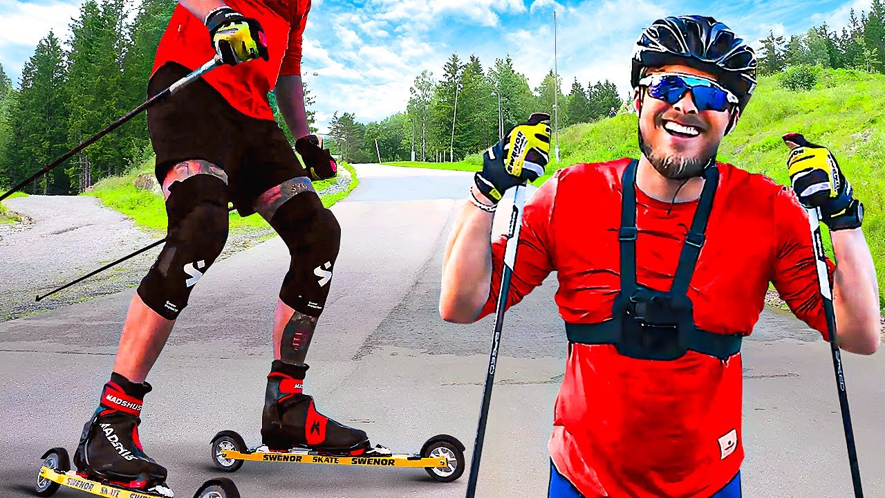 Roller skiing race against a World Champion