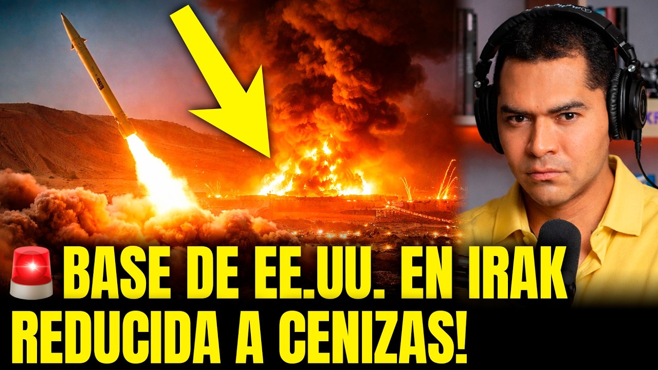 IRÁN IMPACTA BASE ESTADOUNIDENSE EN IRAK! Incendio Masivo Consume el Armamento
