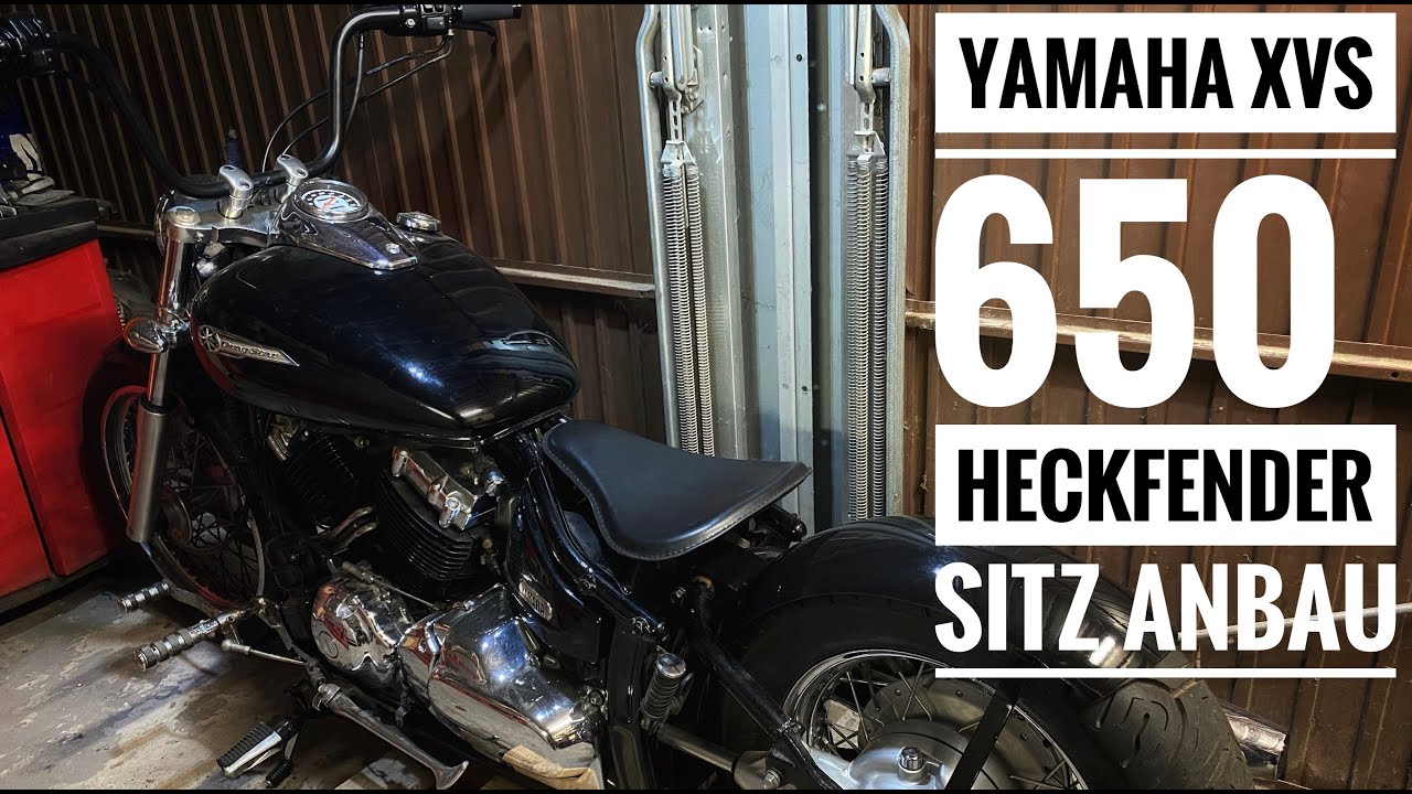 Umbau Yamaha XVS 650 Heckfender und Sitz Anbau