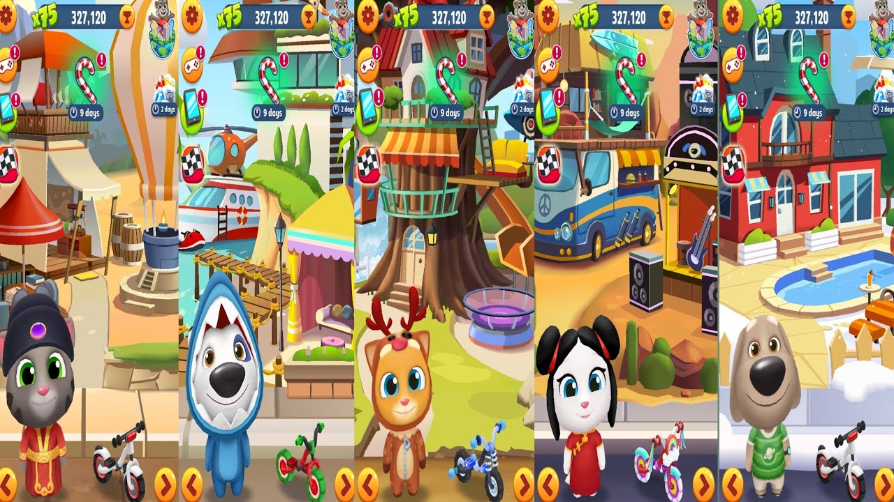 Tom Gold Run.Tom vs Hank vs Ginger vs Angela vs Been Gameplay Android#7