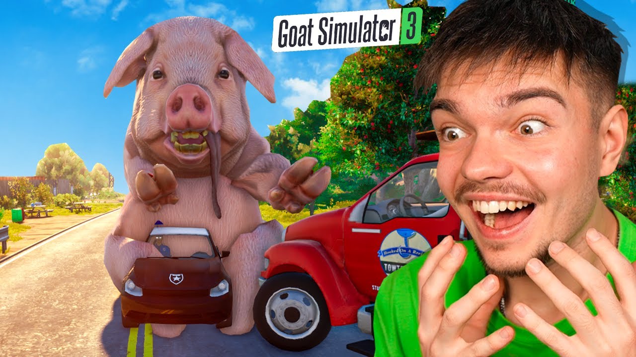 ZOSTAŁEM NAJWIĘKSZĄ ŚWINIĄ NA ŚWIECIE w GOAT SIMULATOR 3! (śmieszne)
