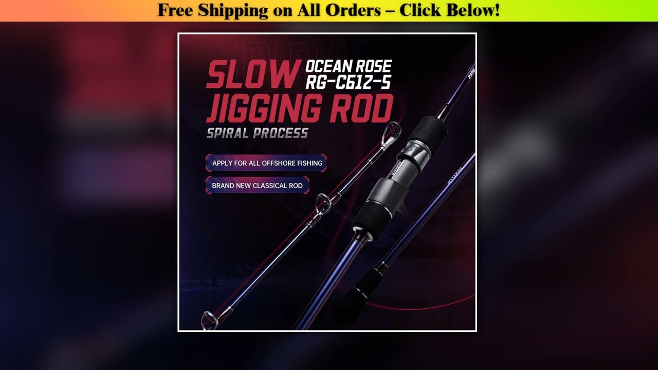 SOLOKING OCEAN ROSE Sea Fishing Rod Slow Jigging Rod for Metal Jig Lure Fuji Ring 2 Section
