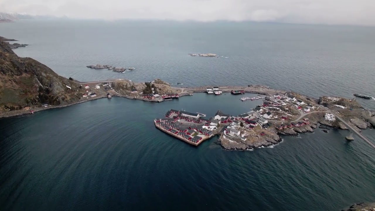 Eliassen Rorbuer Lofoten from the air