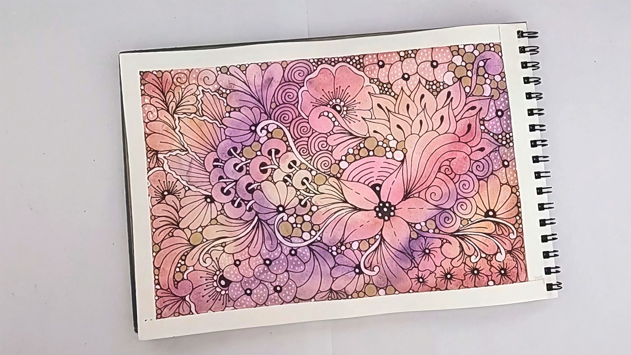 Zentangle flowers for beginners 🔸Zenart 🔸 Zendoodle