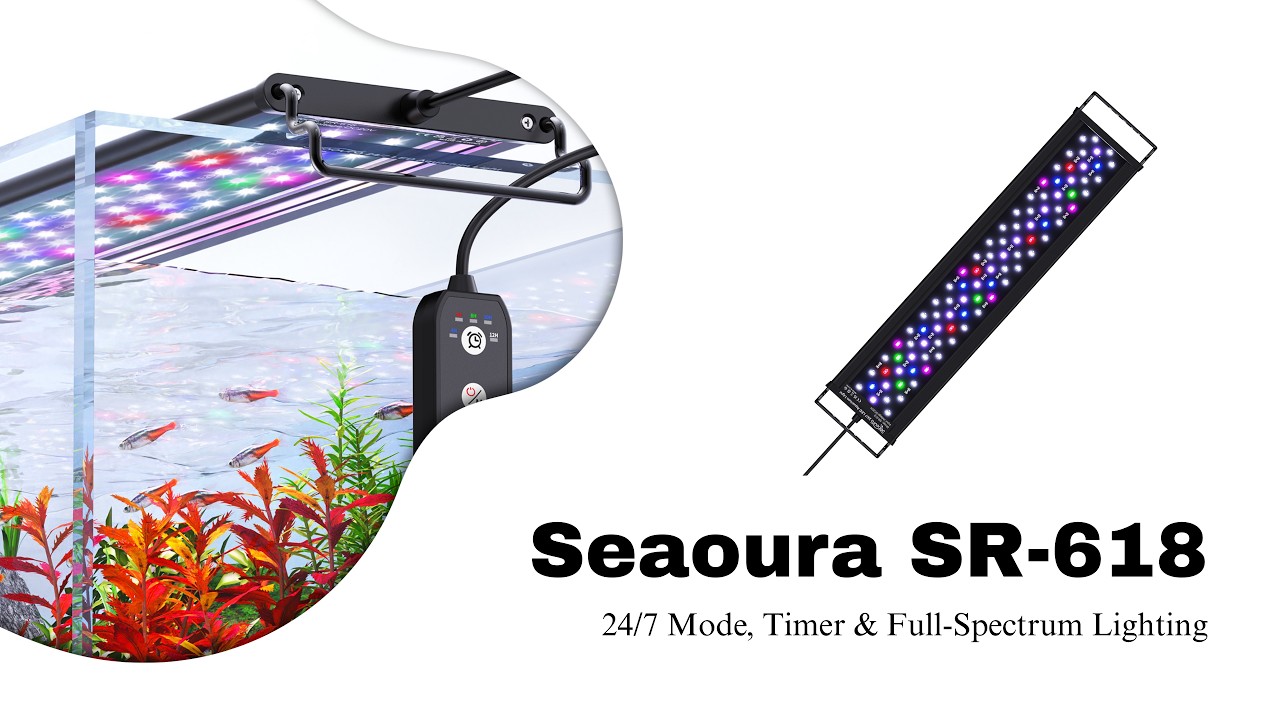 Seaoura 2022 The Latest Models Of Aquarium Light For Plants-Full Spectrum Fish Tank Light with Timer