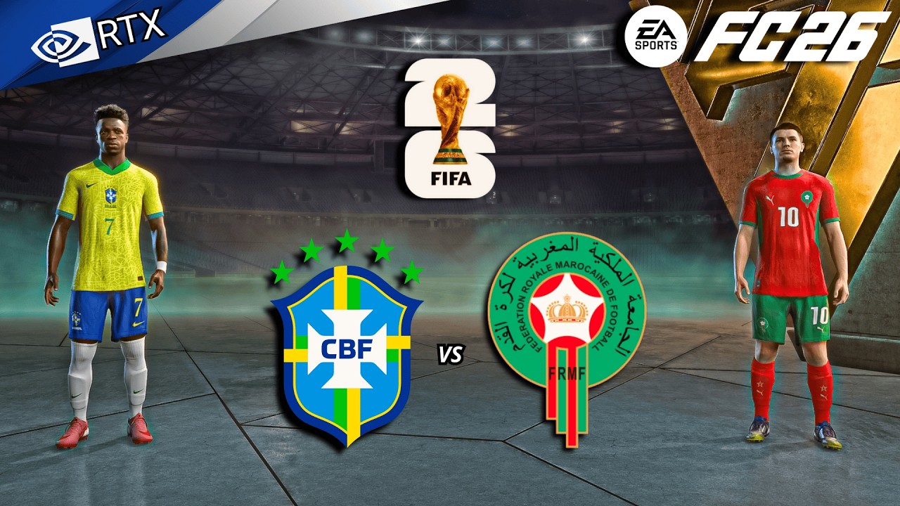 FC 26 - Brazil vs Morocco Ft. Raphinha, Díaz | FIFA World Cup 2026 Full Match | PC™ [4K60]