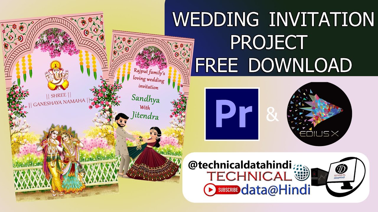 WhatsApp  invitation | Free download Wedding invitations project For EDIUS & Premierepro 2025