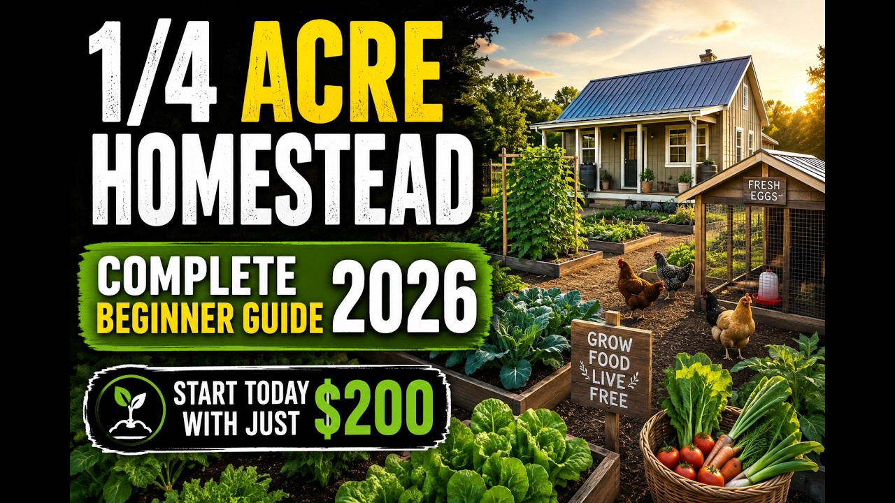How to Start a Profitable 1/4 Acre Homestead in 2026 (Beginner Guide)