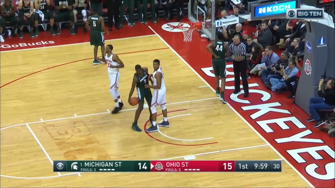 (NCAAM) #1 Michigan State Spartans at Ohio State Buckeyes in 40 Minutes (1/7/18)