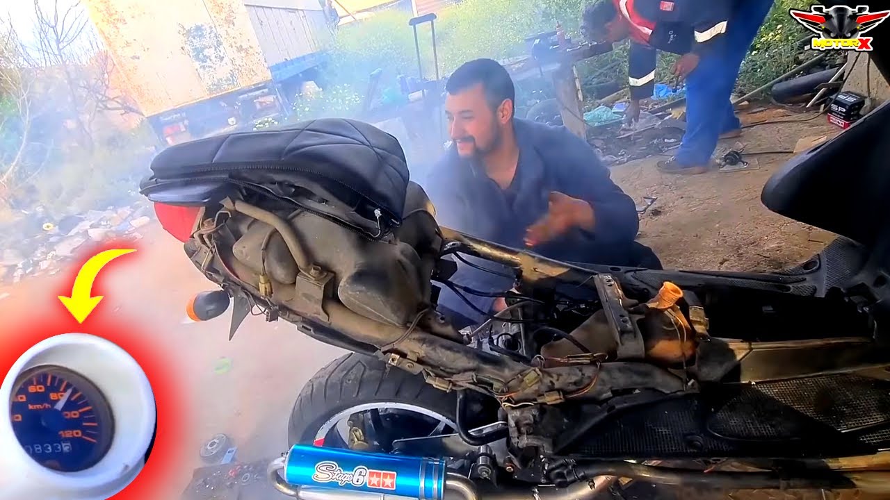 حضي راسك من قوالب شناقة🤣بتغير ملامح دراجة وتلاعب بالموضيل🙃 واصلاح aerox عامرة مشاكل😏