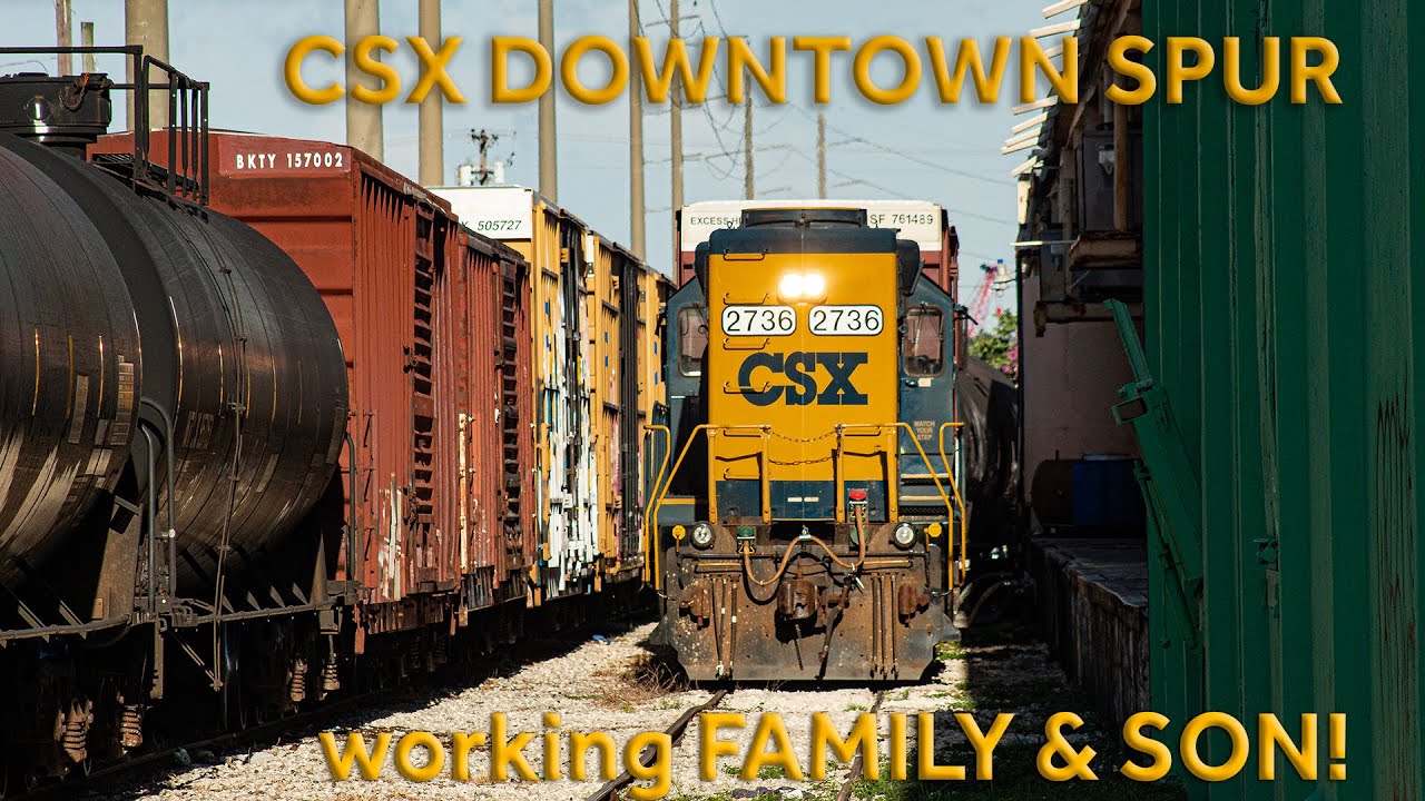 CSX Downtown Spur Train Chase! Miami, FL Aug. 2020