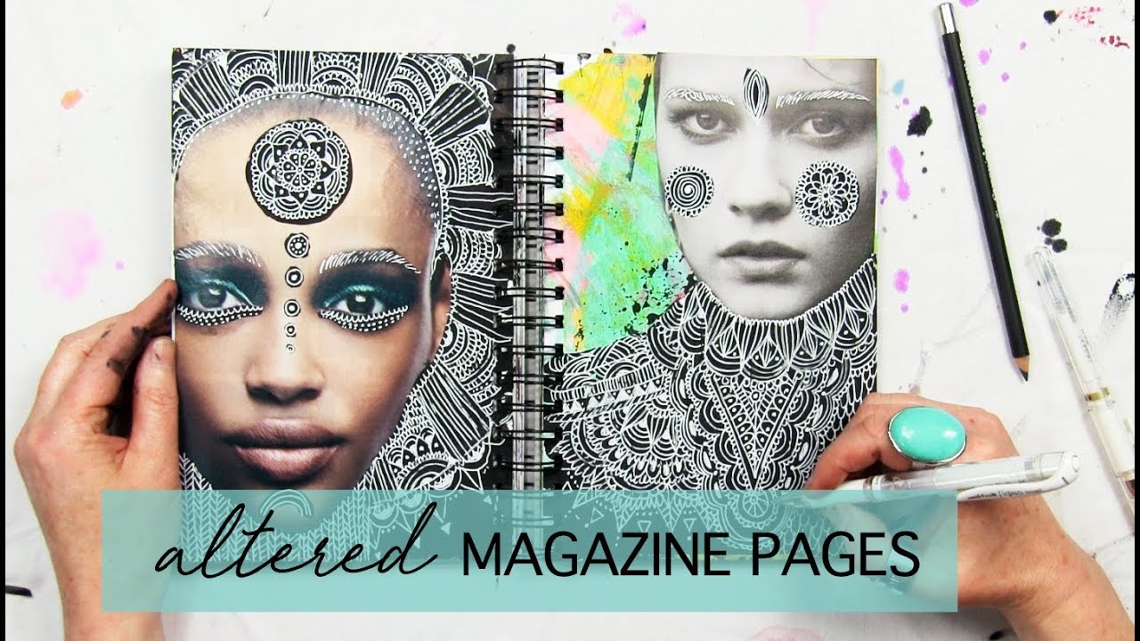 altered magazine pages
