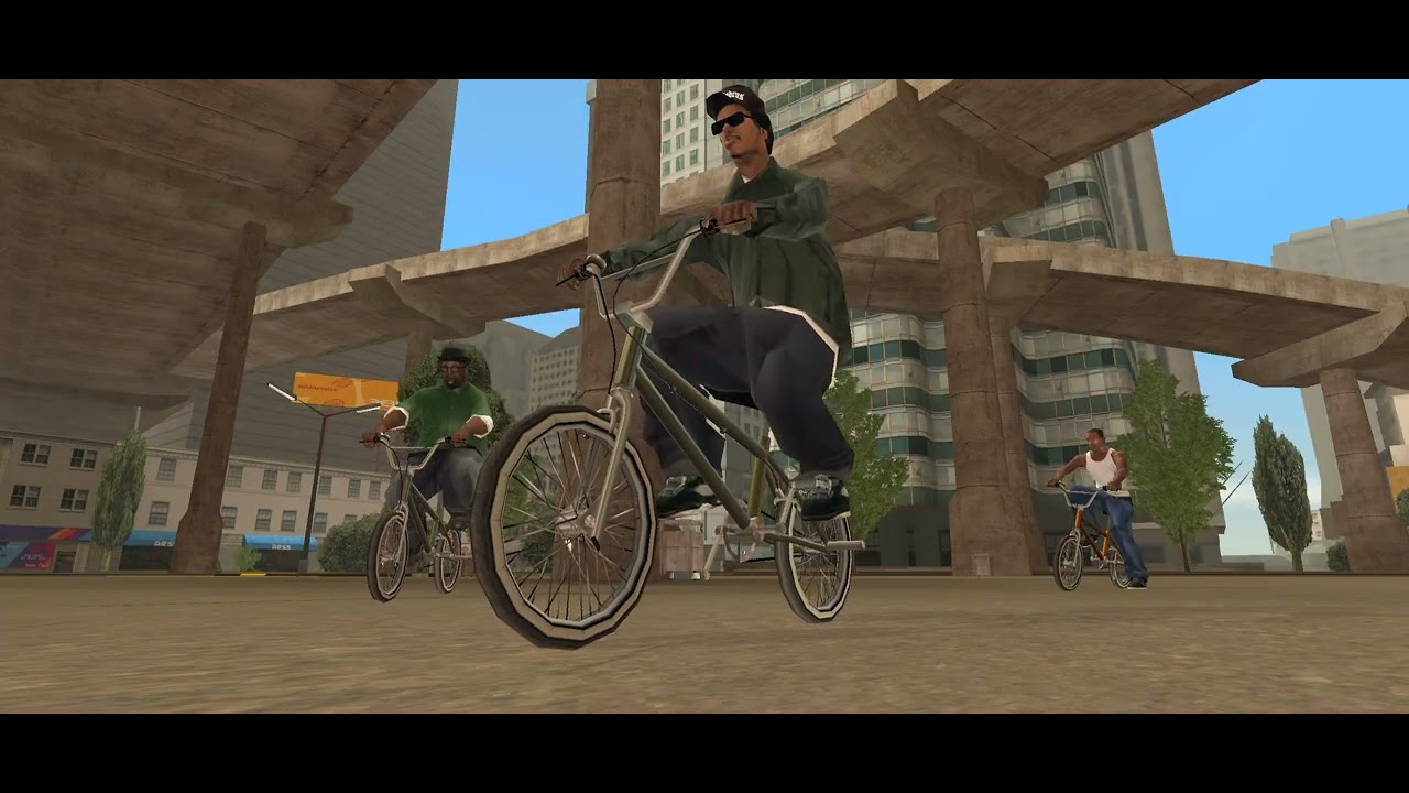 First mission vibes! shots fired everywhere, and CJ barely making it out alive.Pure chaos!