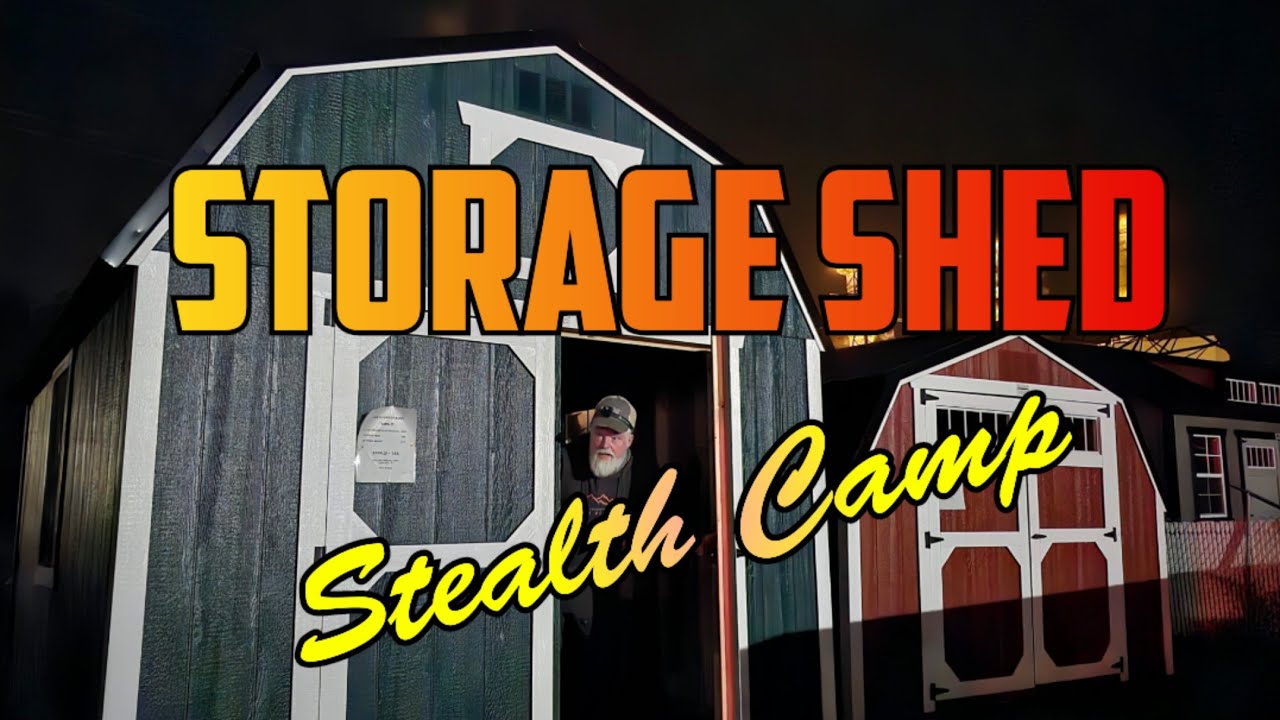 Storage Shed Stealth Camp and MRE Meal - Inspired By Camping With Steve
