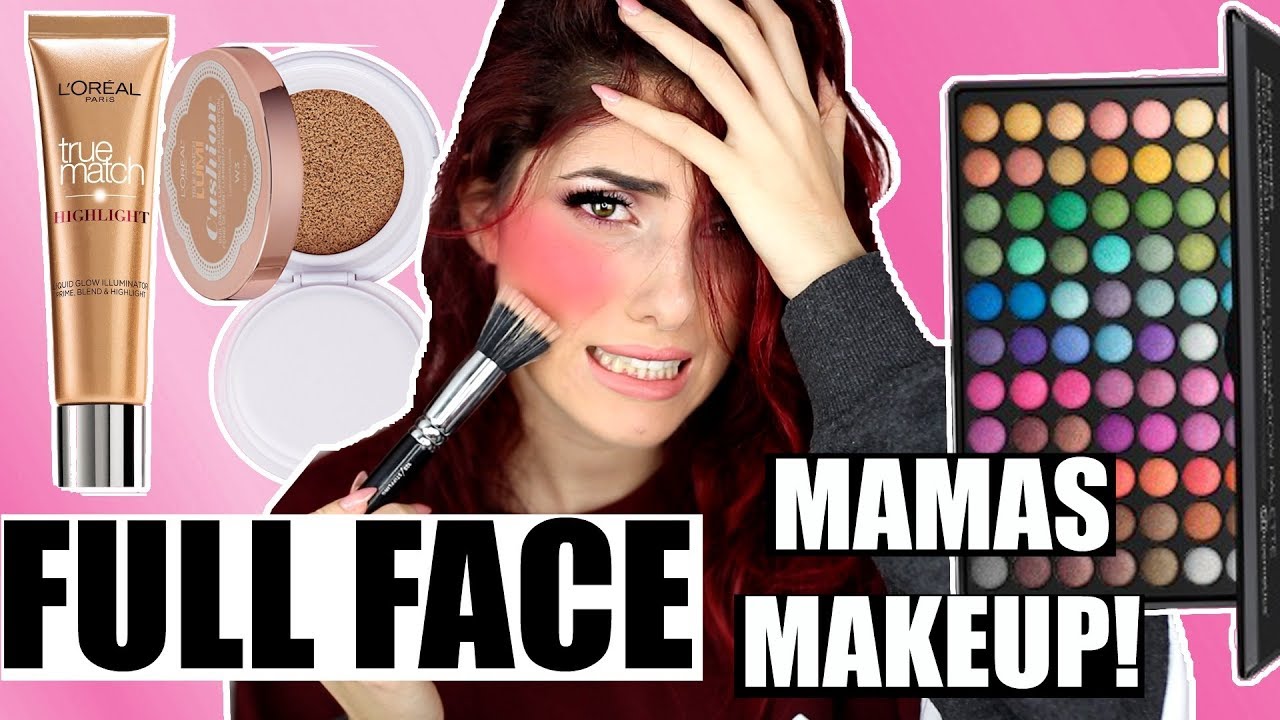 GANZES MAKEUP Mit Produkten MEINER MUTTER?! full face using my moms makeup!